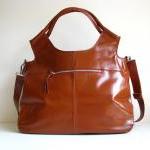 Leather Handbag Weekend Travel Laptop Bag
