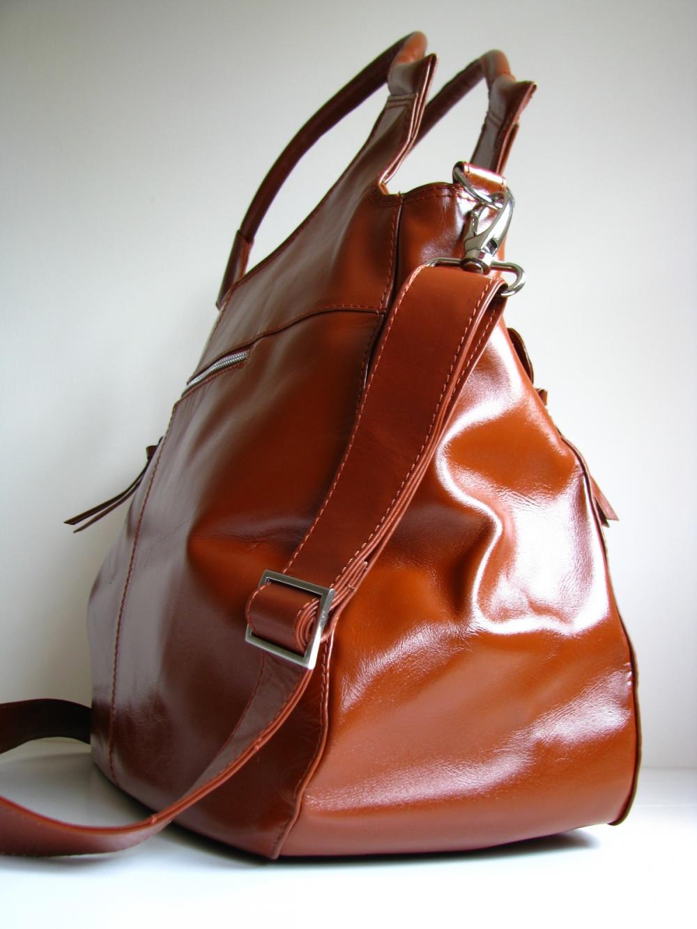 Leather Handbag Weekend Travel Laptop Bag on Luulla