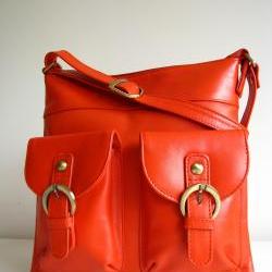 Leather Handbag Pocket Mes..